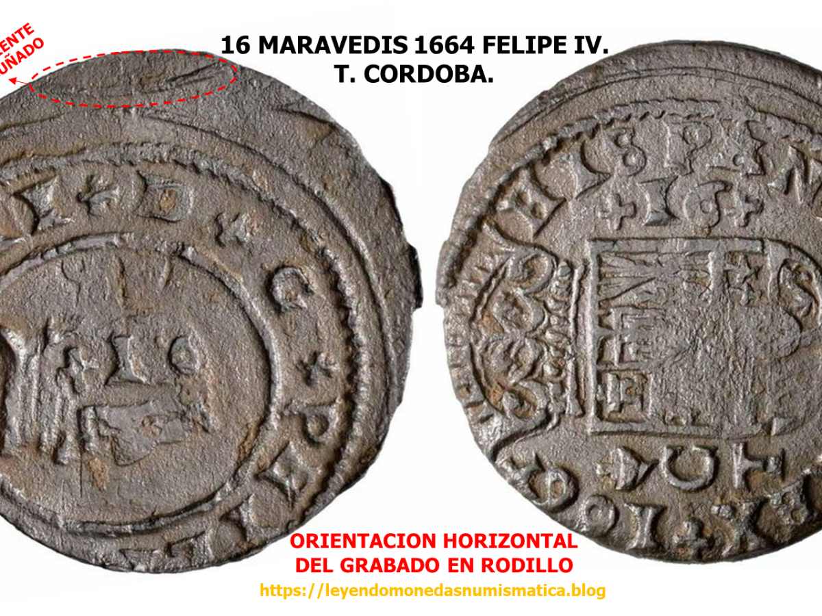 16 Maravedís 1664 Felipe IV. T. Córdoba.